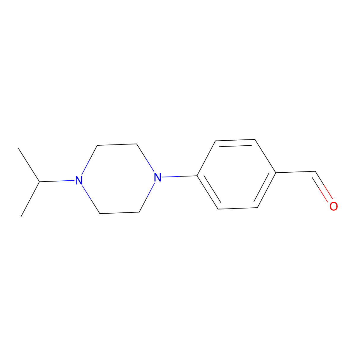 4-(4-Isopropylpiperazin-1-yl)benzaldehyde molecular structure, CAS 197638-78-1