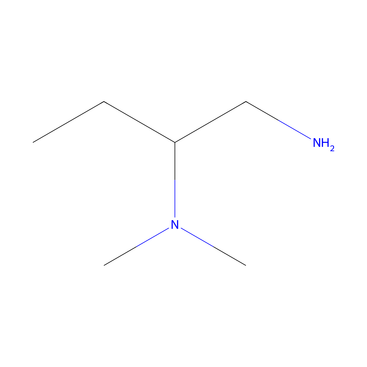 N2,N2-Dimethyl-1,2-Butanediamine molecular structure, CAS 19764-59-1