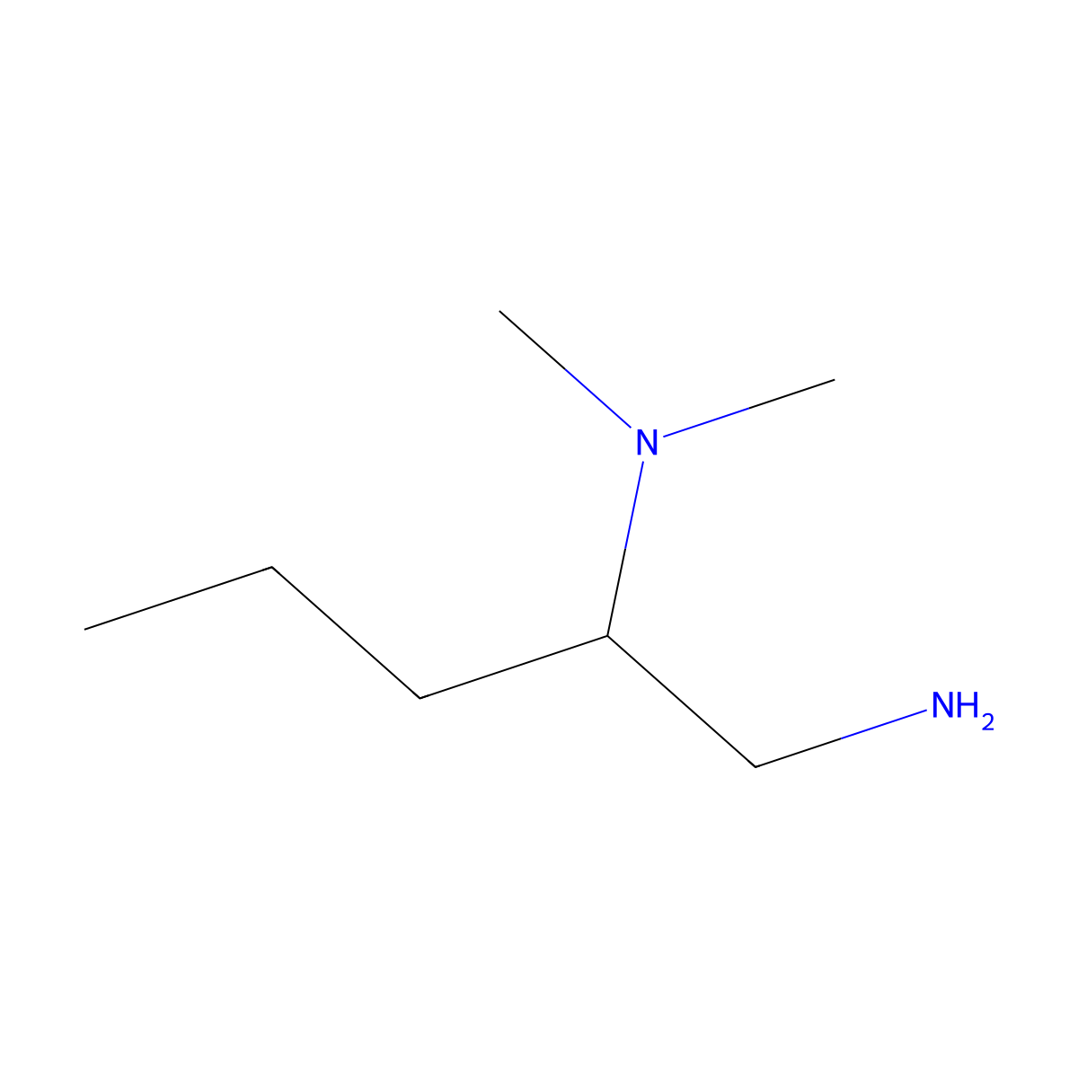 N-[1-(aminomethyl)butyl]-N,N-dimethylamine molecular structure, CAS 19764-60-4