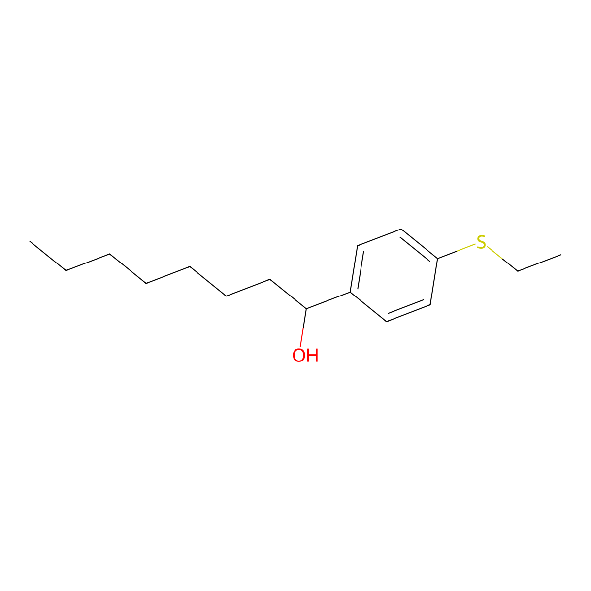4-(Ethylthio)-alpha-heptylbenZenemethanol molecular structure, CAS 1976436-82-4