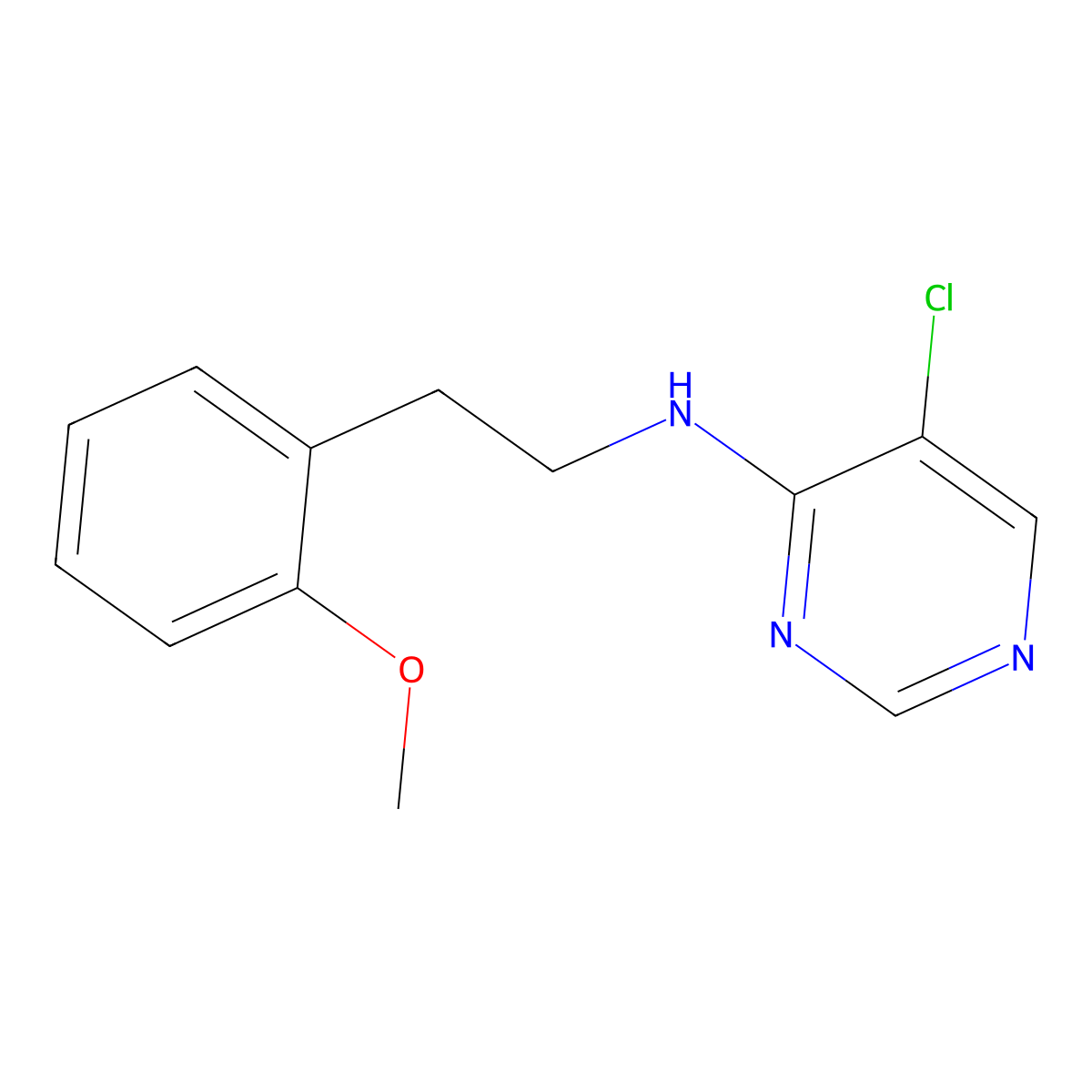 5-chloro-N-[2-(2-methoxyphenyl)ethyl]pyrimidin-4-amine molecular structure, CAS 1976559-76-8