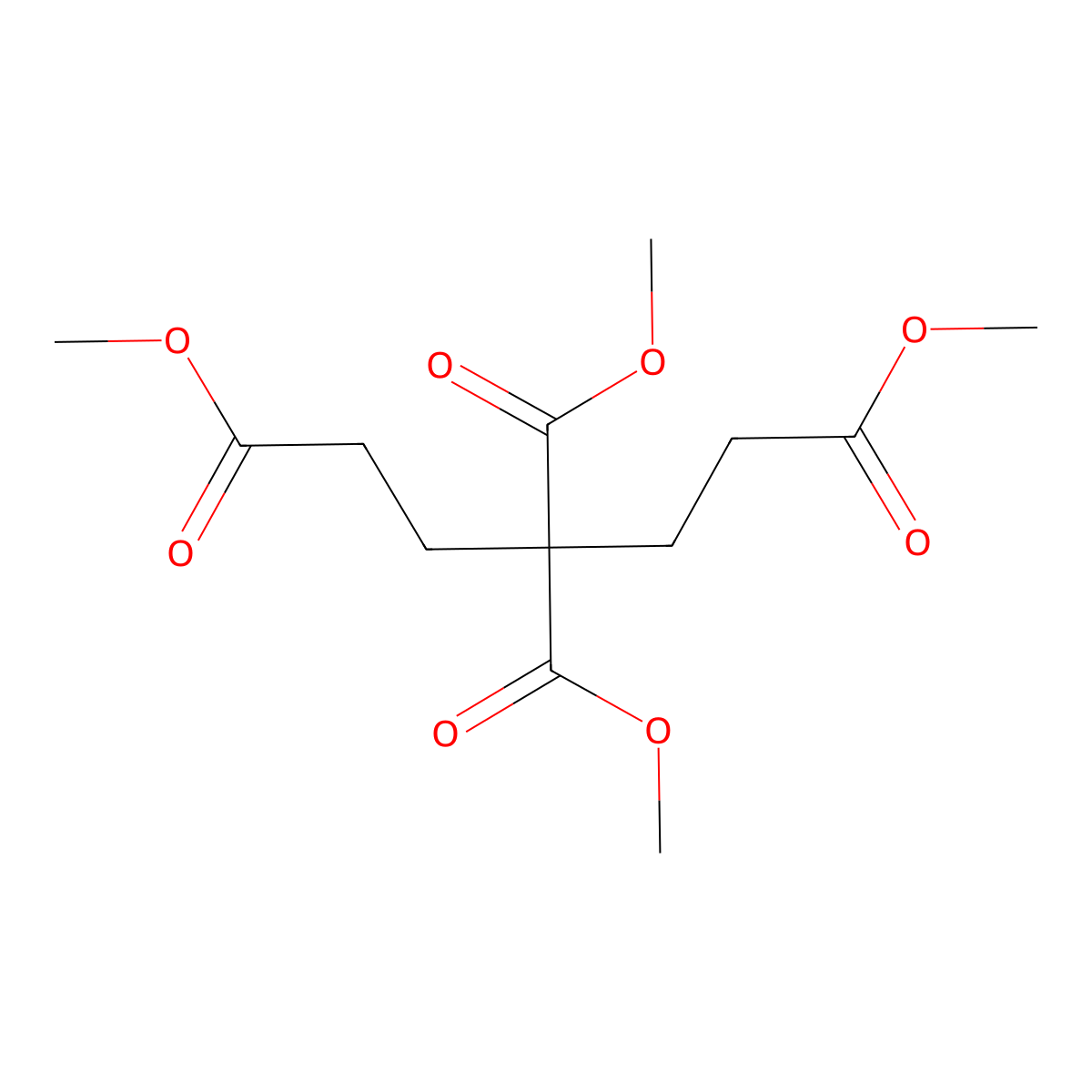 Tetramethyl pentane-1,3,3,5-tetracarboxylate molecular structure, CAS 19766-36-0