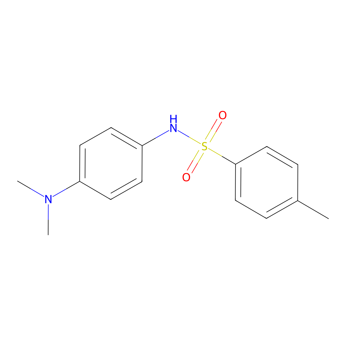 N-[4-(dimethylamino)phenyl]-4-methylbenzenesulfonamide molecular structure, CAS 19766-55-3