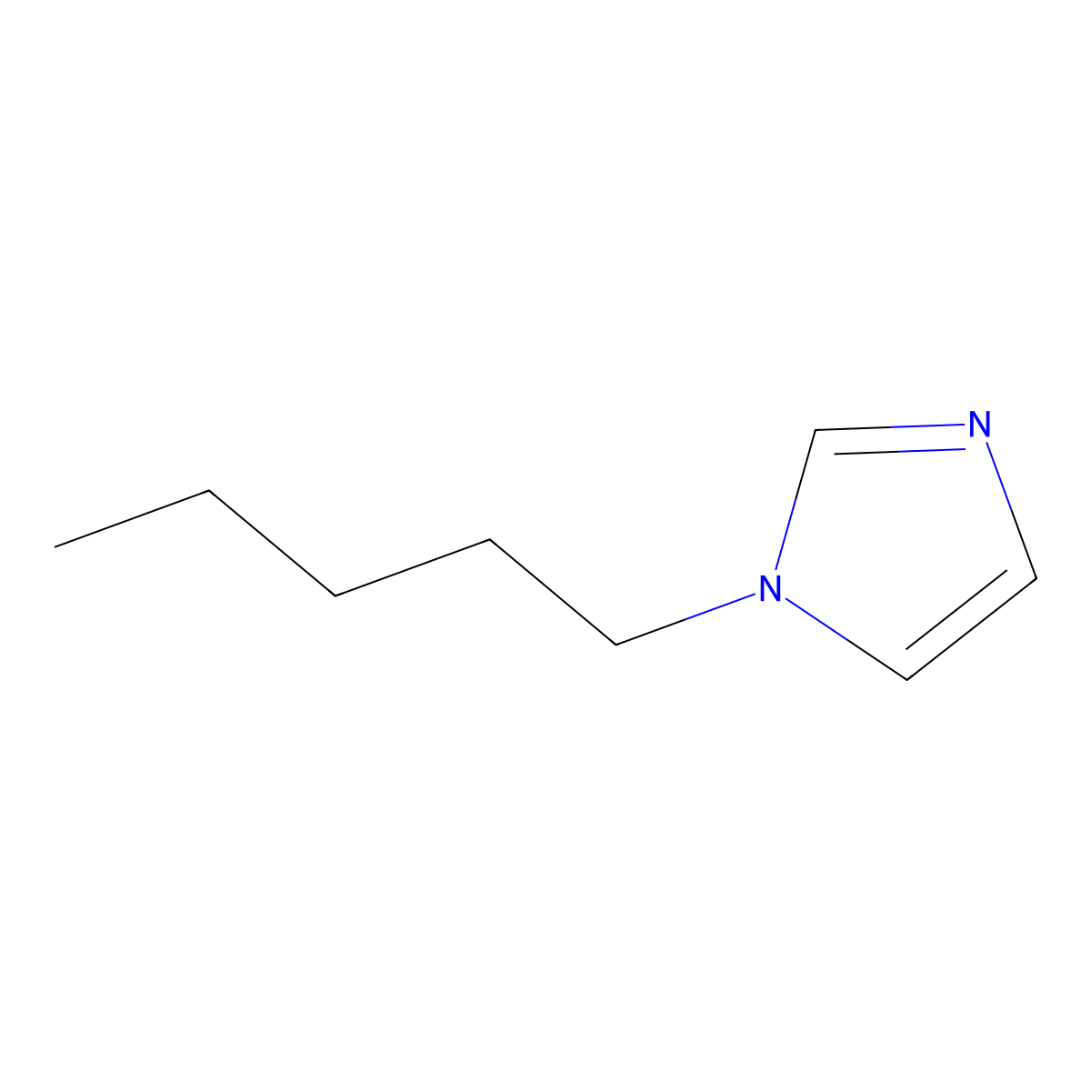 1-Pentyl-1H-imidazole molecular structure, CAS 19768-54-8