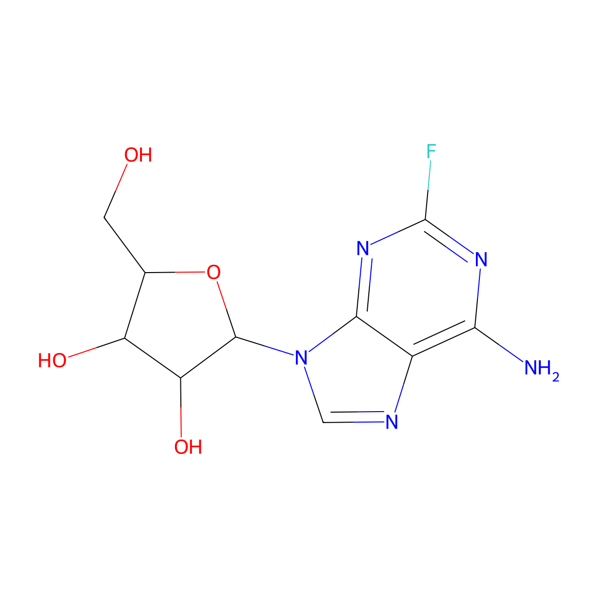 Fludarabine Base molecular structure, CAS 19768-92-4
