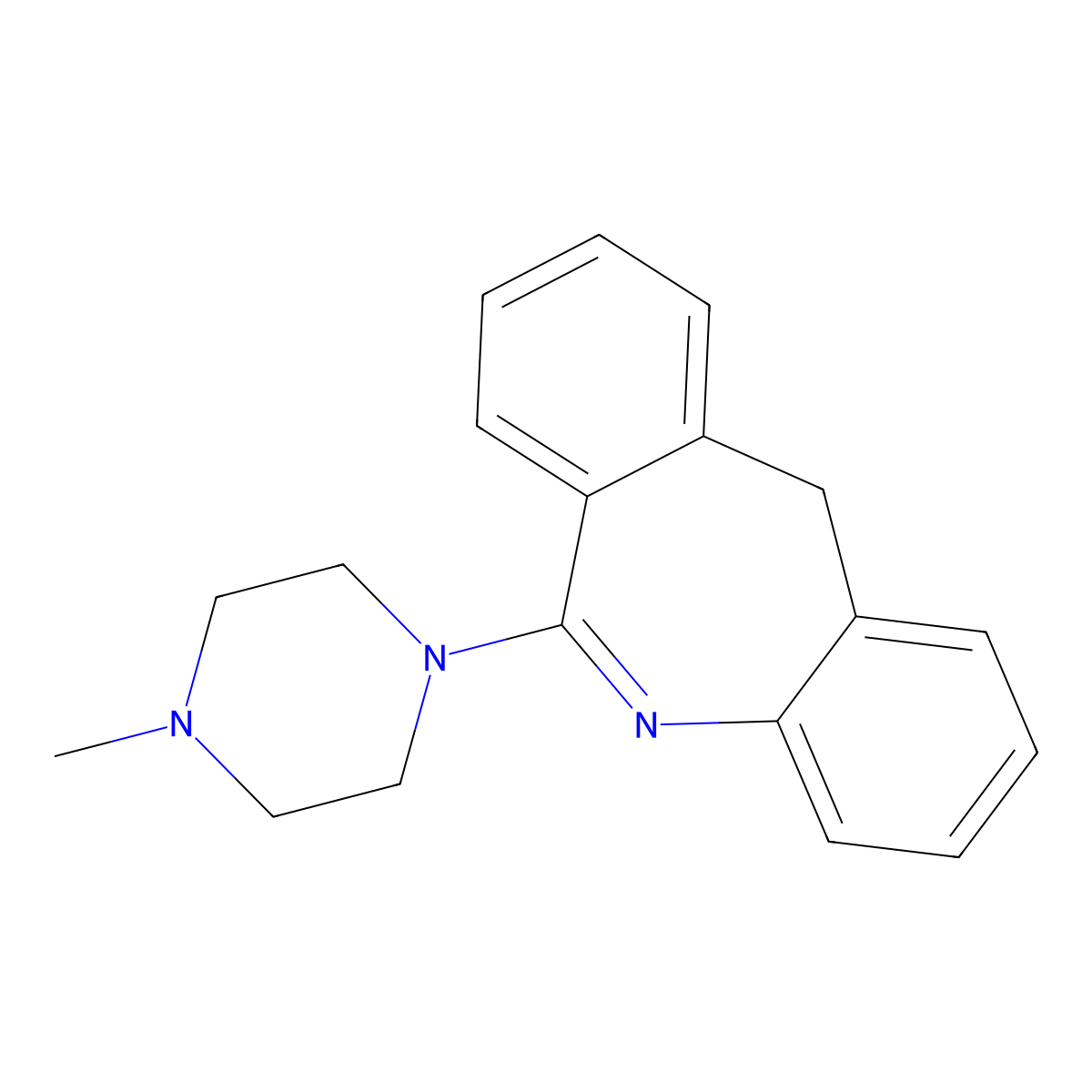 Perlapine molecular structure, CAS 1977-11-3