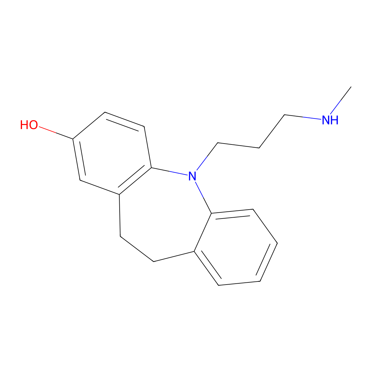 2-Hydroxydesipramine molecular structure, CAS 1977-15-7