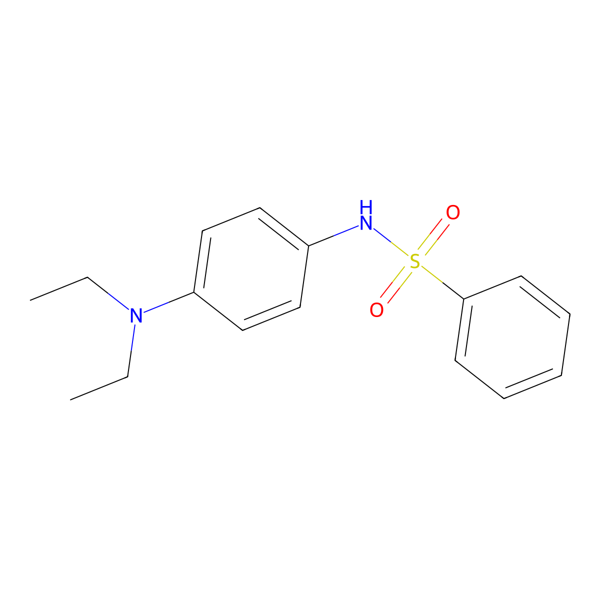 N-(4-(diethylamino)phenyl)benzenesulfonamide molecular structure, CAS 19770-75-3