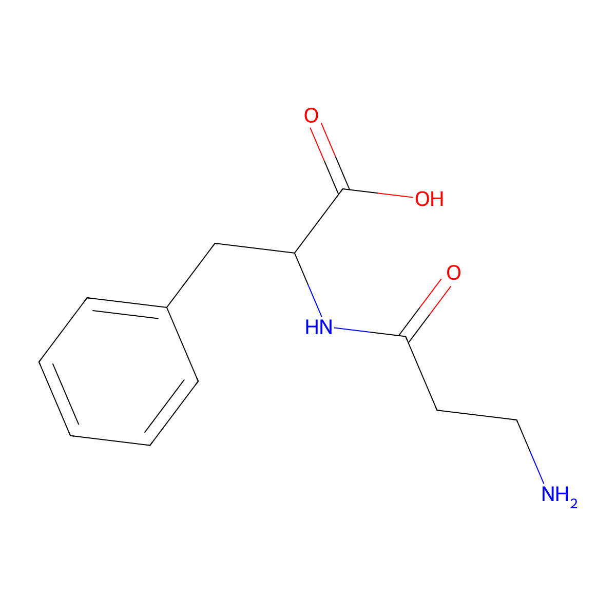 2-(3-Aminopropanoylamino)-3-phenylpropanoic acid molecular structure, CAS 19771-40-5