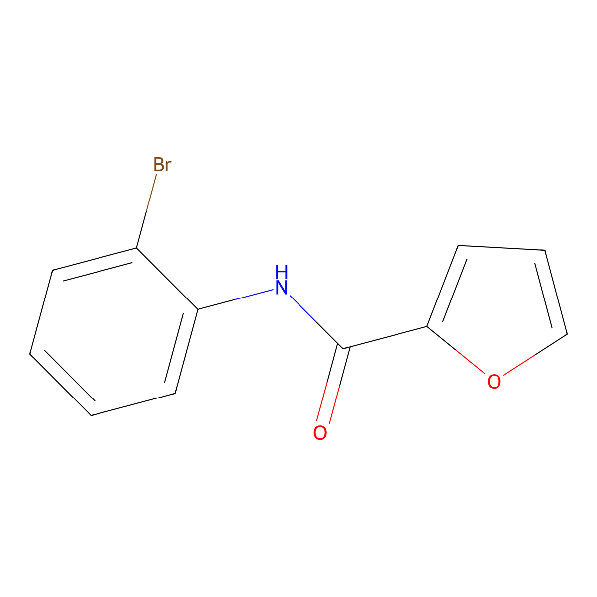 N-(2-bromophenyl)furan-2-carboxamide molecular structure, CAS 19771-81-4