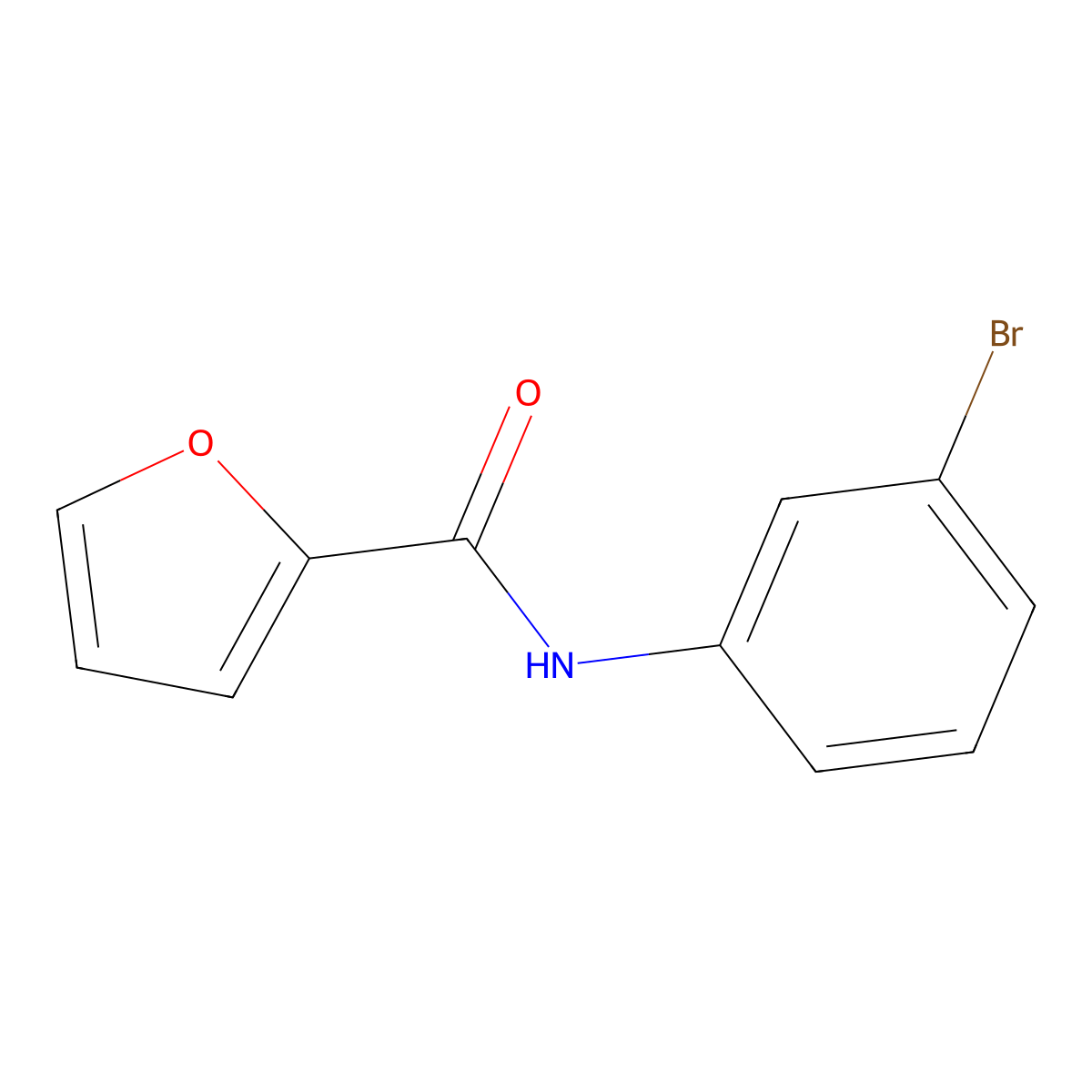 N-(3-bromophenyl)furan-2-carboxamide molecular structure, CAS 19771-82-5