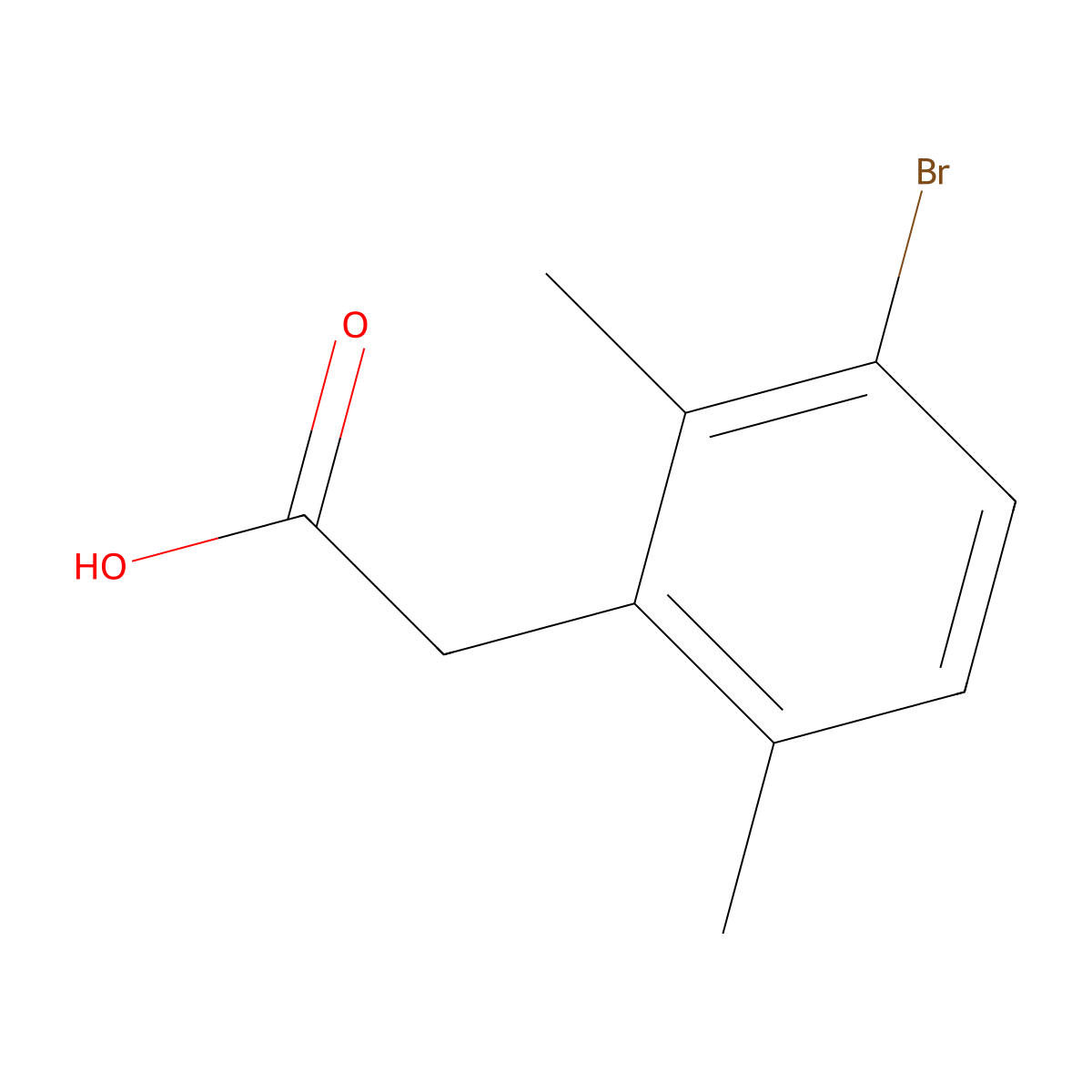 2-(3-Bromo-2,6-dimethylphenyl)acetic acid molecular structure, CAS 197711-04-9