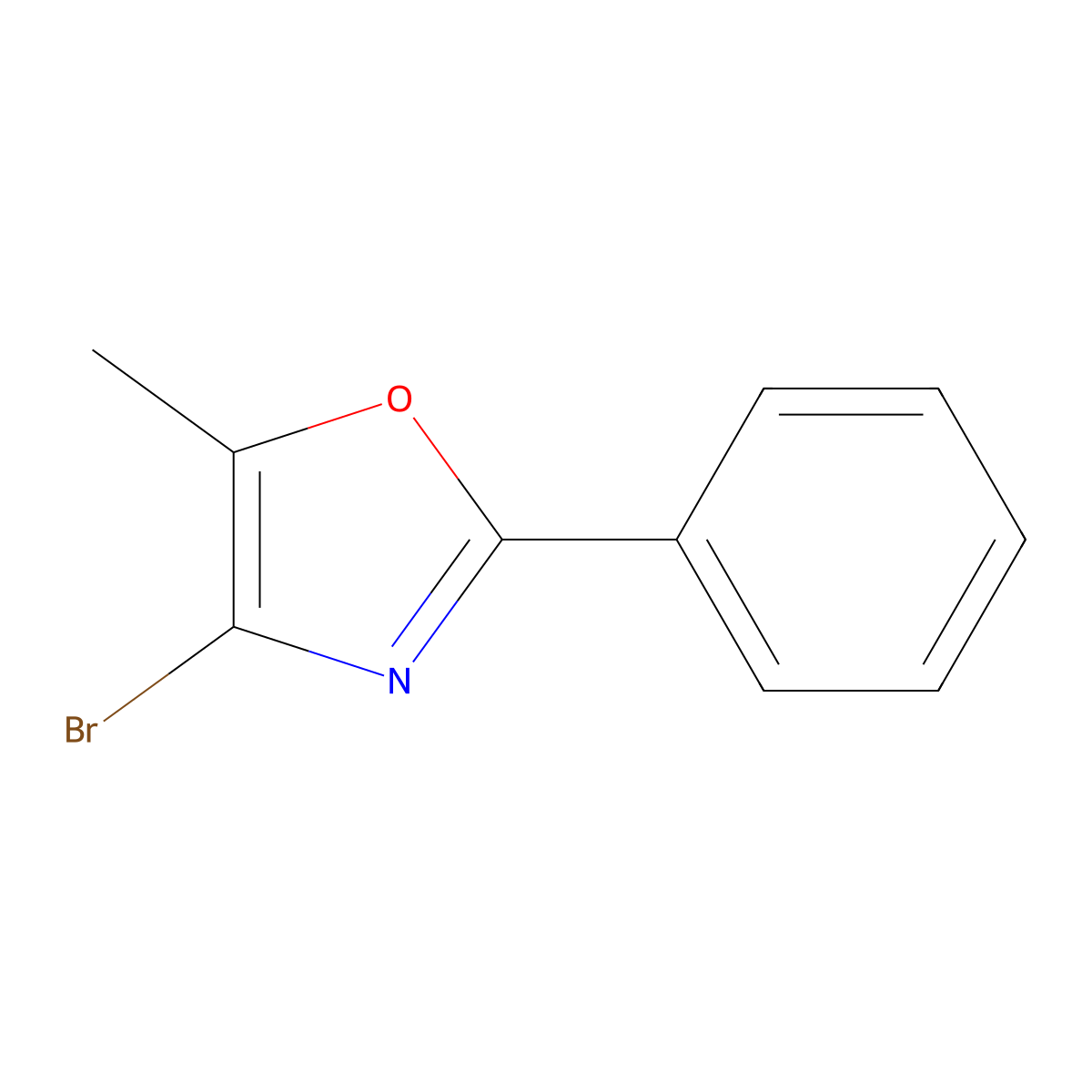 4-Bromo-5-methyl-2-phenyl-1,3-oxazole molecular structure, CAS 197719-26-9