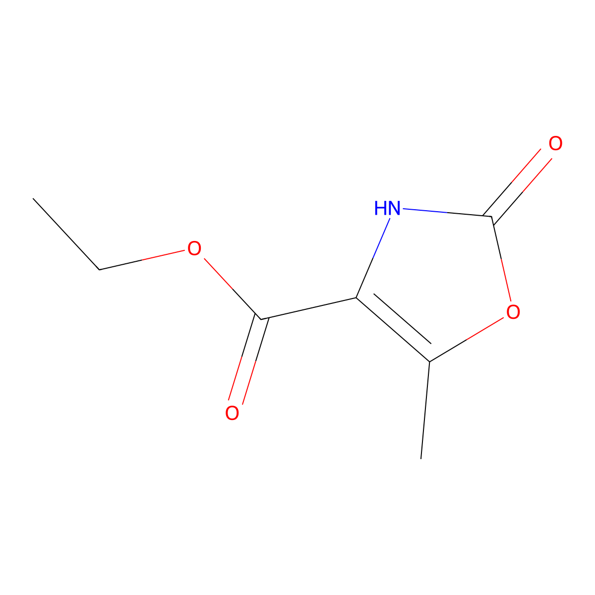 Ethyl 5-methyl-2-oxo-2,3-dihydrooxazole-4-carboxylate molecular structure, CAS 197719-33-8