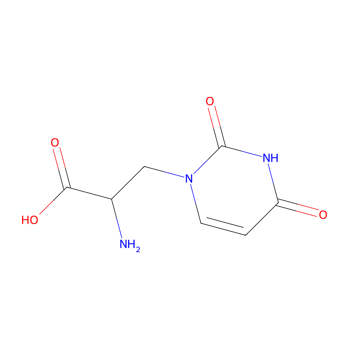DL-Willardiine molecular structure, CAS 19772-76-0