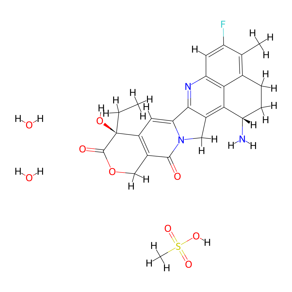 Exatecan Mesylate molecular structure, CAS 197720-53-9