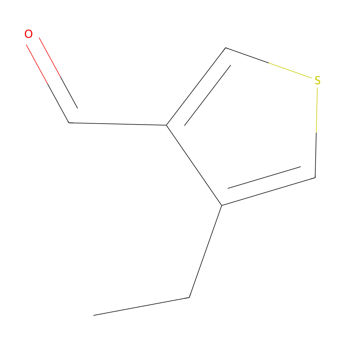 4-Ethylthiophene-3-carboxaldehyde molecular structure, CAS 197724-05-3