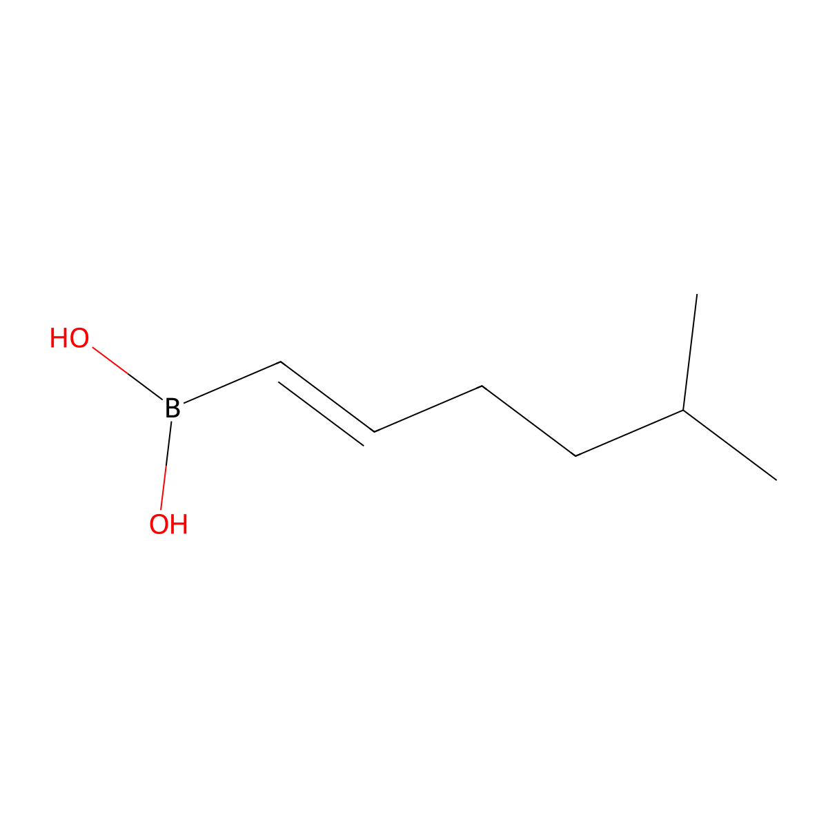 5-Methyl-1-hexenylboronic acid molecular structure, CAS 197724-98-4