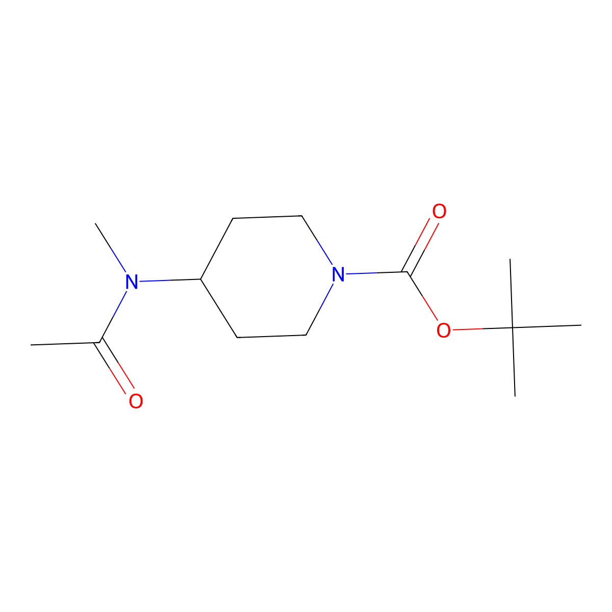 tert-Butyl 4-[acetyl(methyl)amino]piperidine-1-carboxylate molecular structure, CAS 197727-57-4