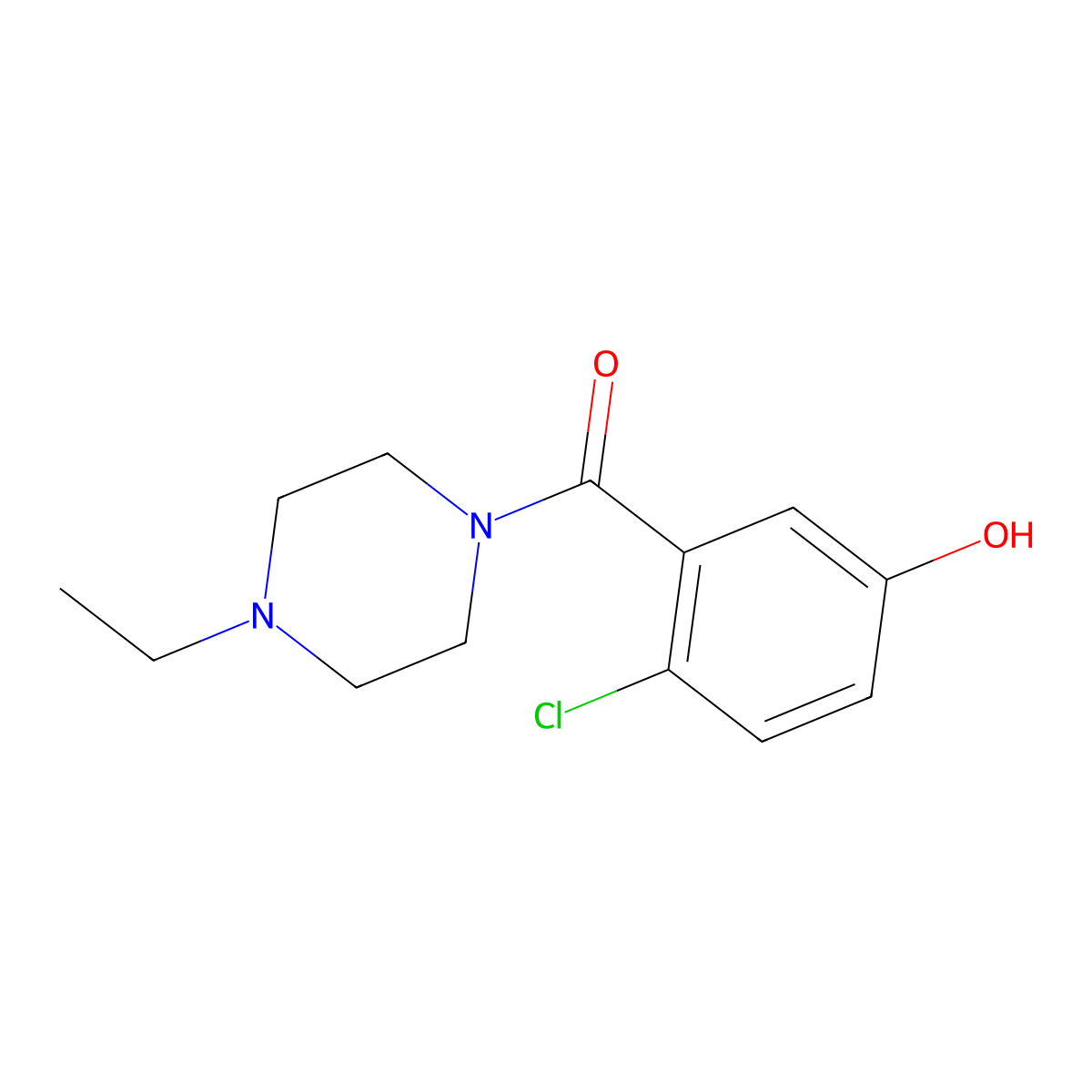 (2-Chloro-5-hydroxyphenyl)(4-ethyl-1-piperazinyl)methanone molecular structure, CAS 1977278-51-5