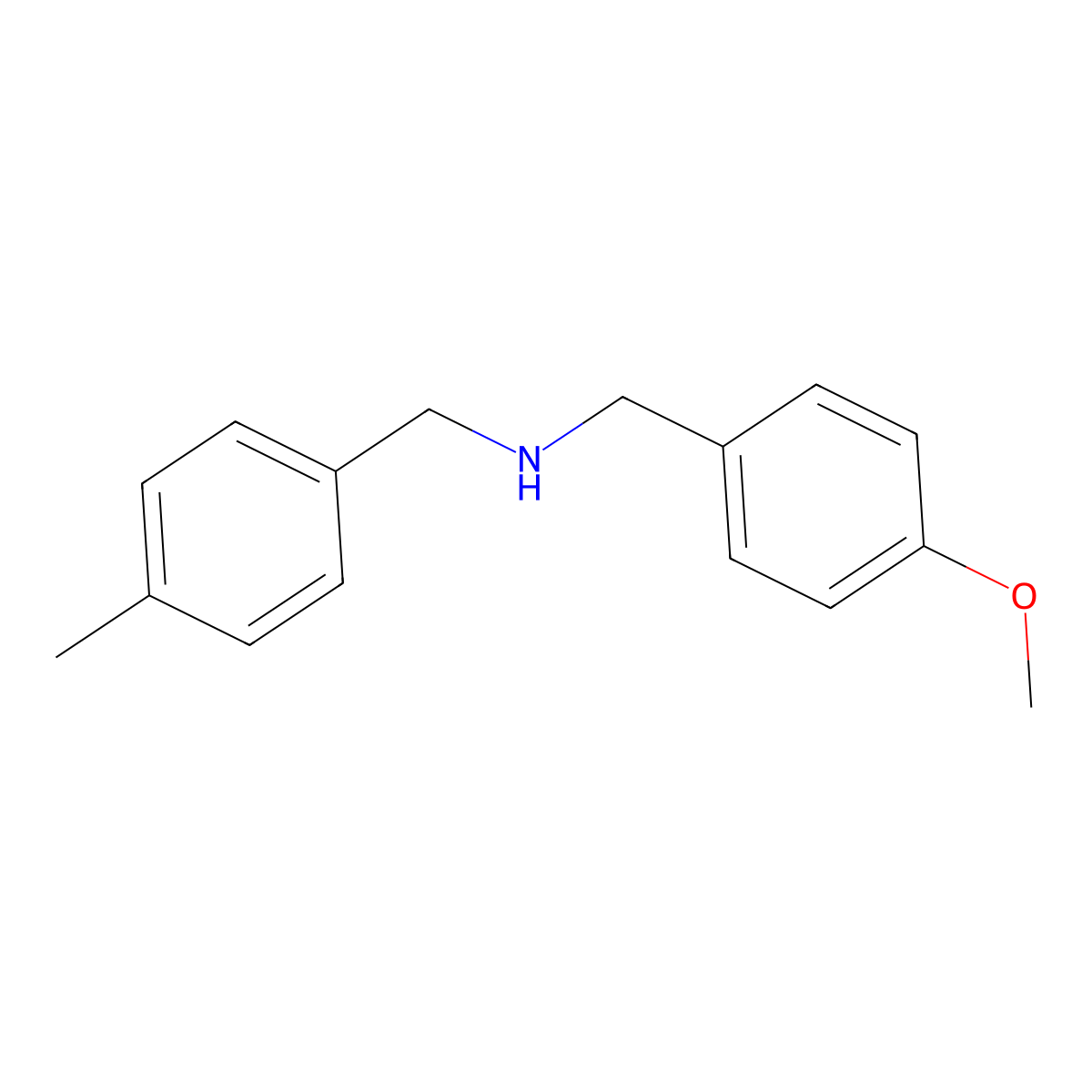 (4-Methoxy-benzyl)-(4-methyl-benzyl)-amine molecular structure, CAS 197728-27-1