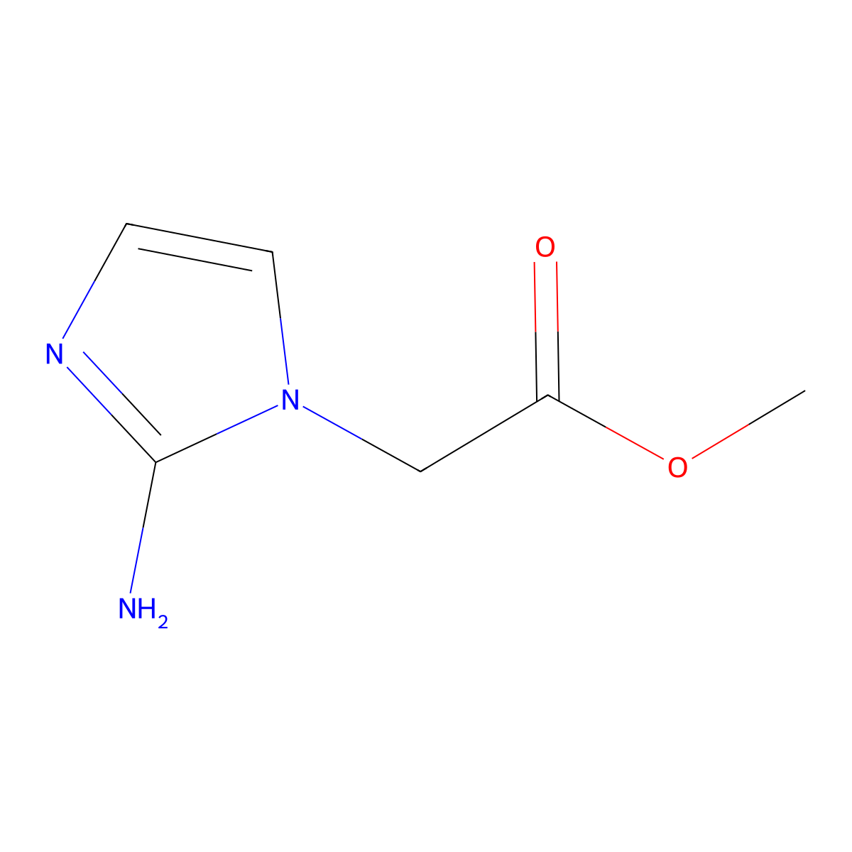 methyl 2-(2-amino-1H-imidazol-1-yl)acetate molecular structure, CAS 1977492-40-2