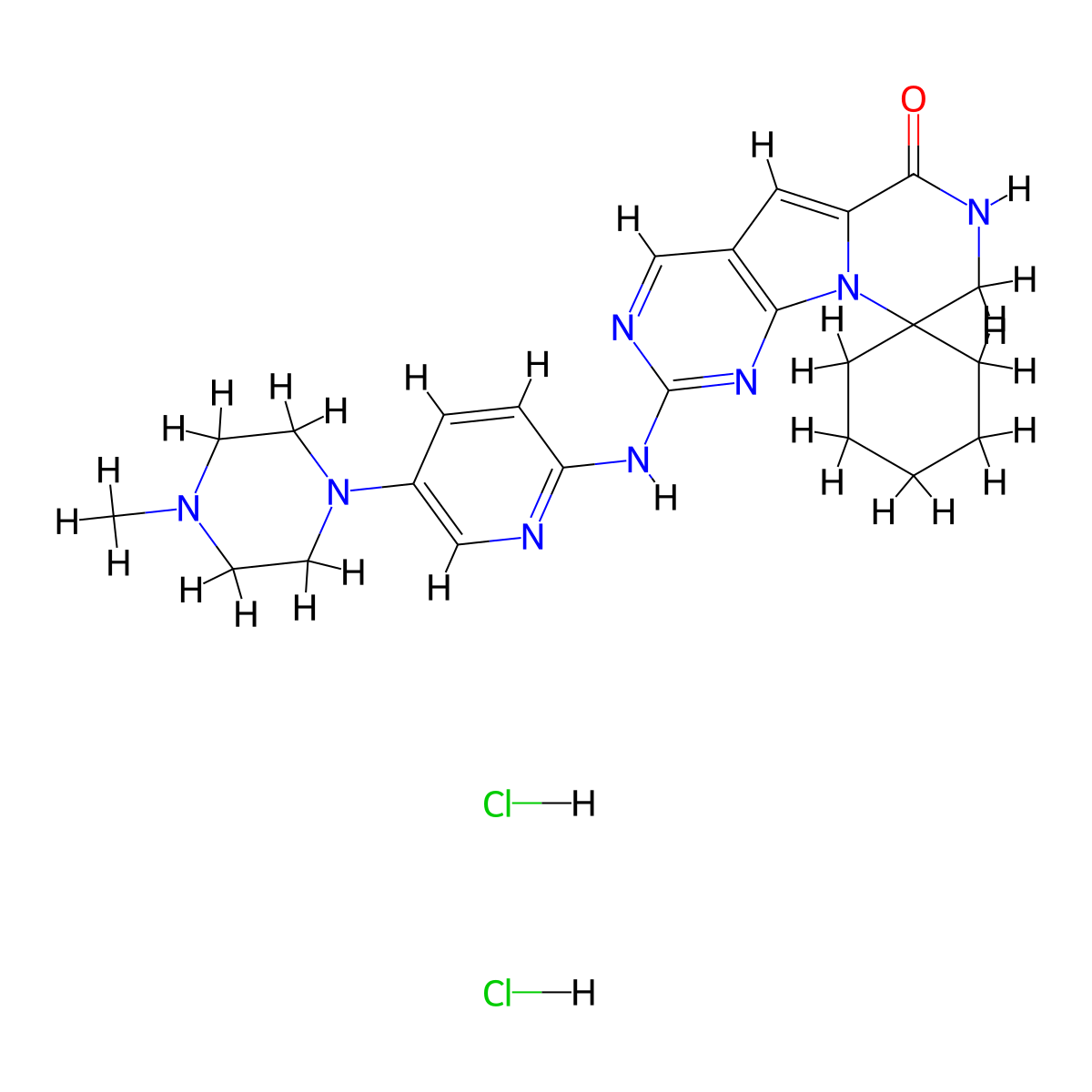 Trilaciclib dihydrochloride molecular structure, CAS 1977495-97-8