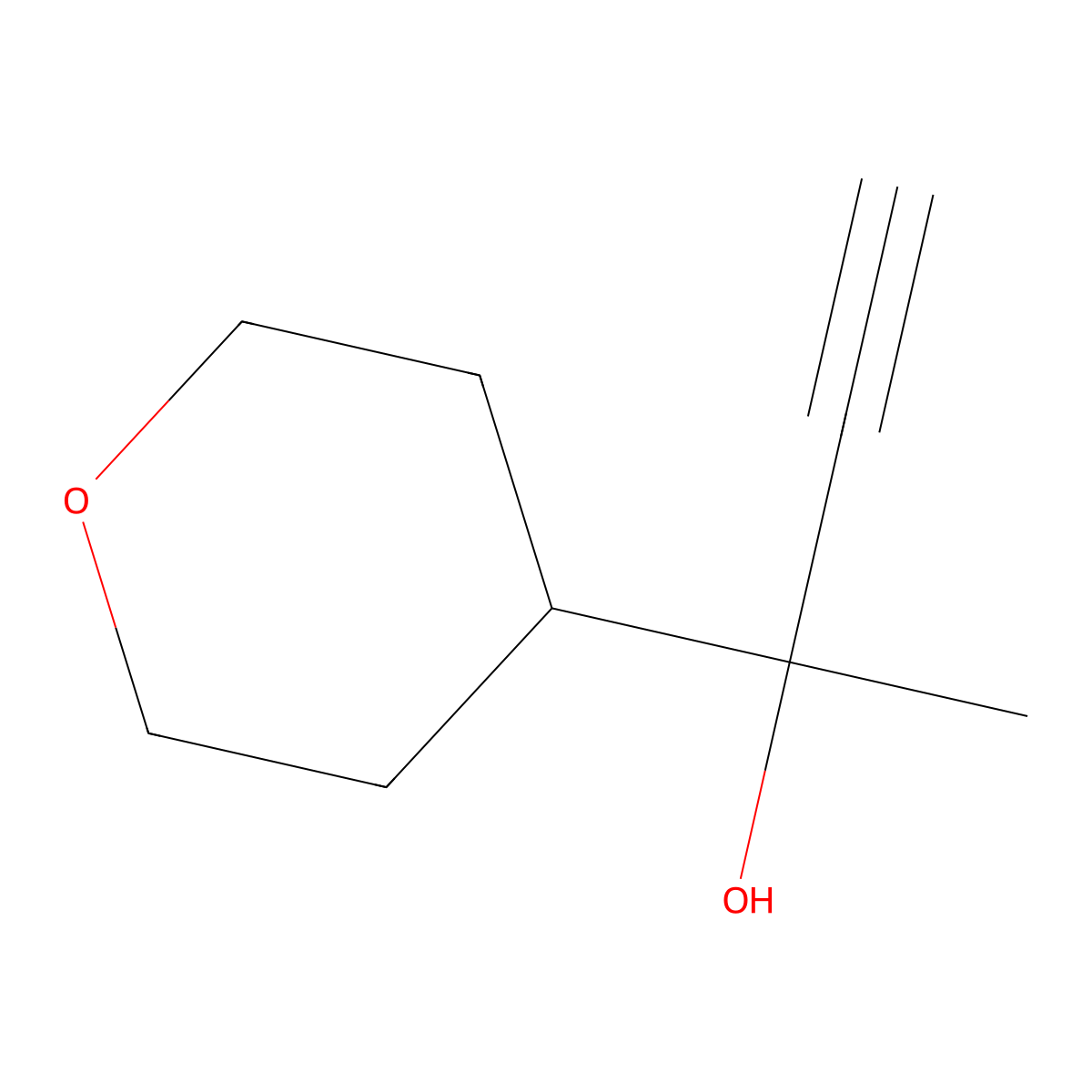 2-(Oxan-4-yl)but-3-yn-2-ol molecular structure, CAS 1977506-67-4