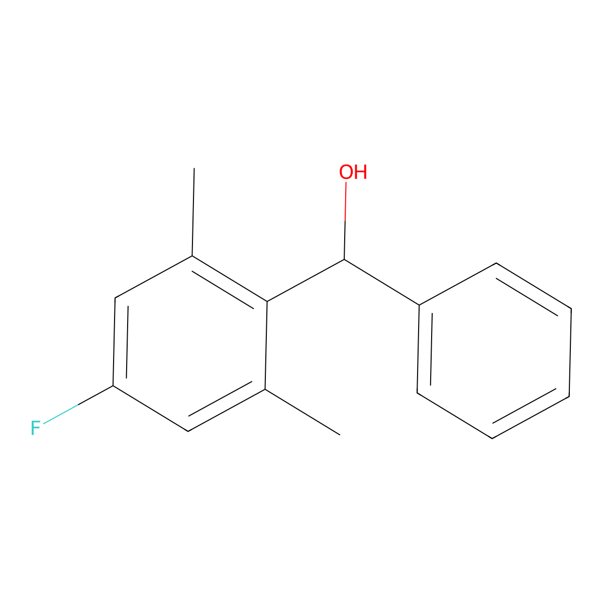 (4-Fluoro-2,6-dimethylphenyl)(phenyl)methanol molecular structure, CAS 1977509-48-0