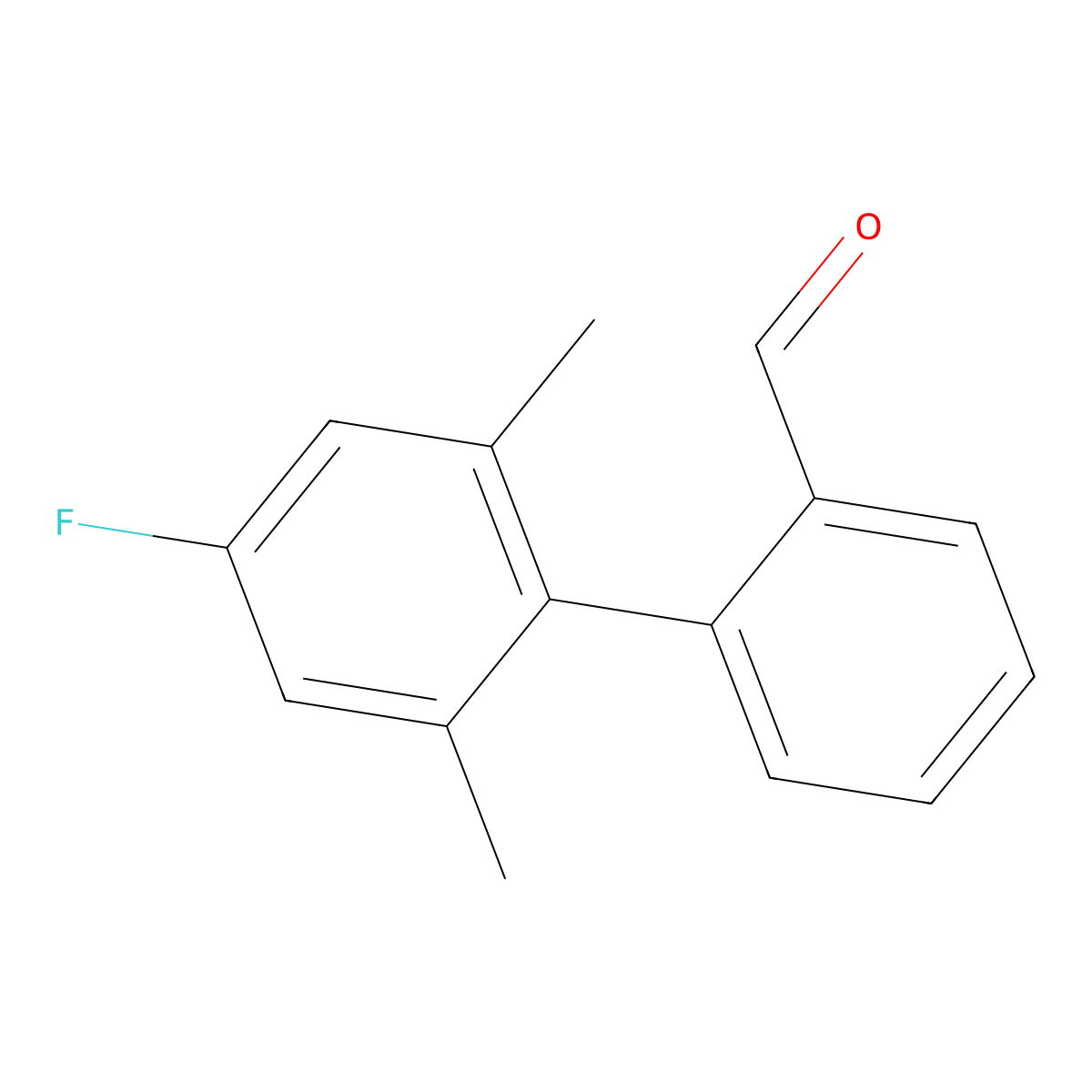 4'-Fluoro-2',6'-dimethyl[1,1'-biphenyl]-2-carboxaldehyde molecular structure, CAS 1977514-05-8