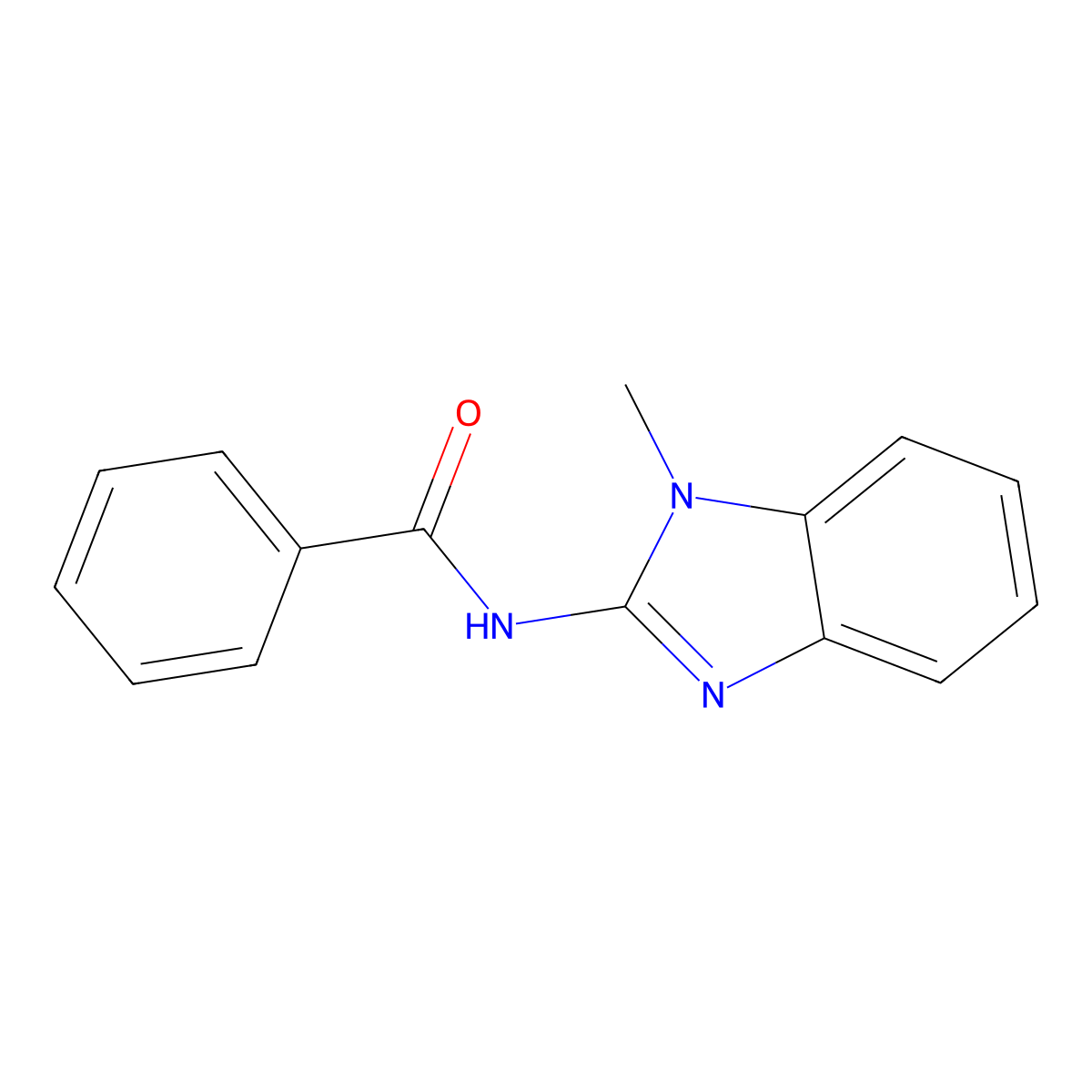 N-(1-methylbenzimidazol-2-yl)benzamide molecular structure, CAS 19777-06-1