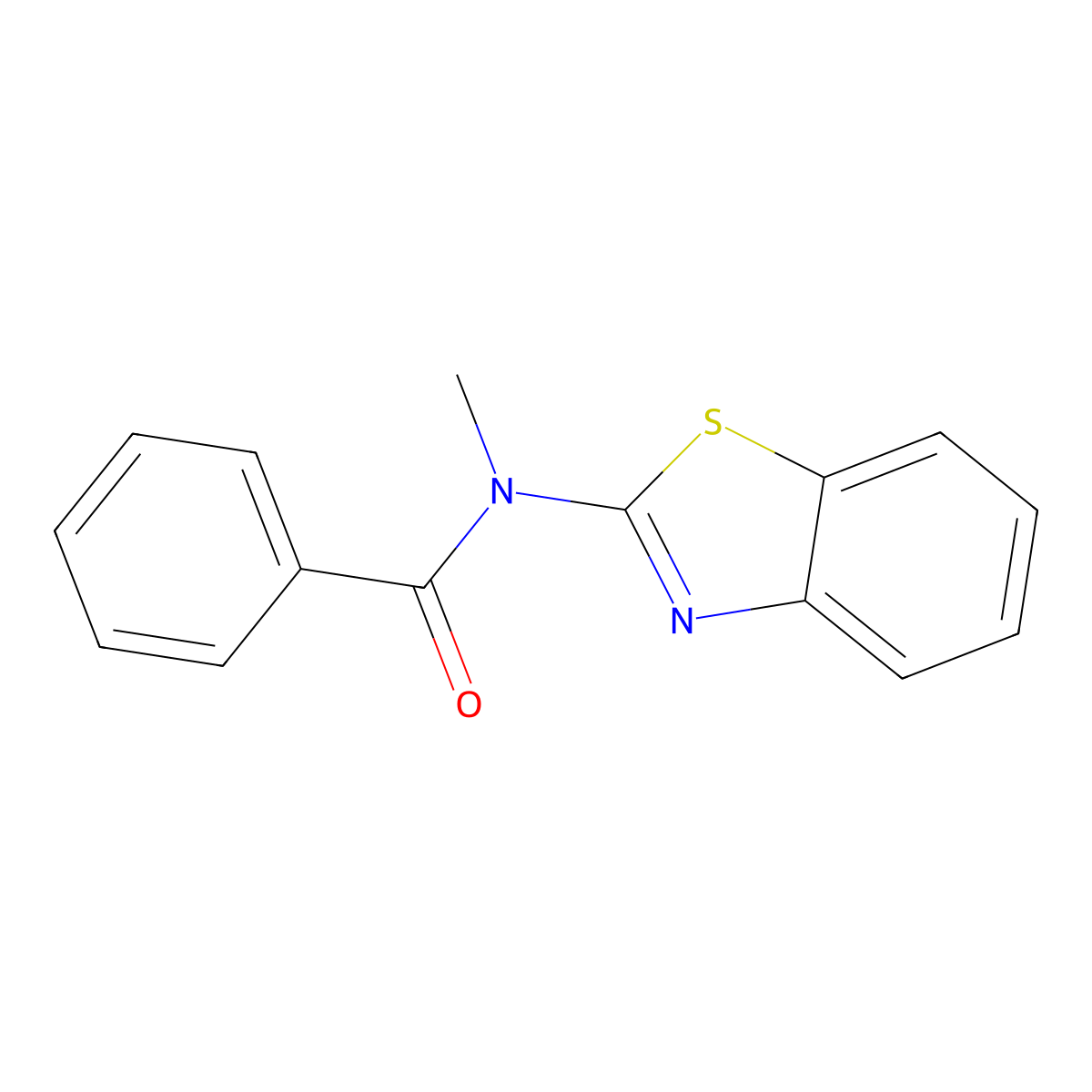 N-(1,3-benzothiazol-2-yl)-N-methylbenzamide molecular structure, CAS 19777-08-3