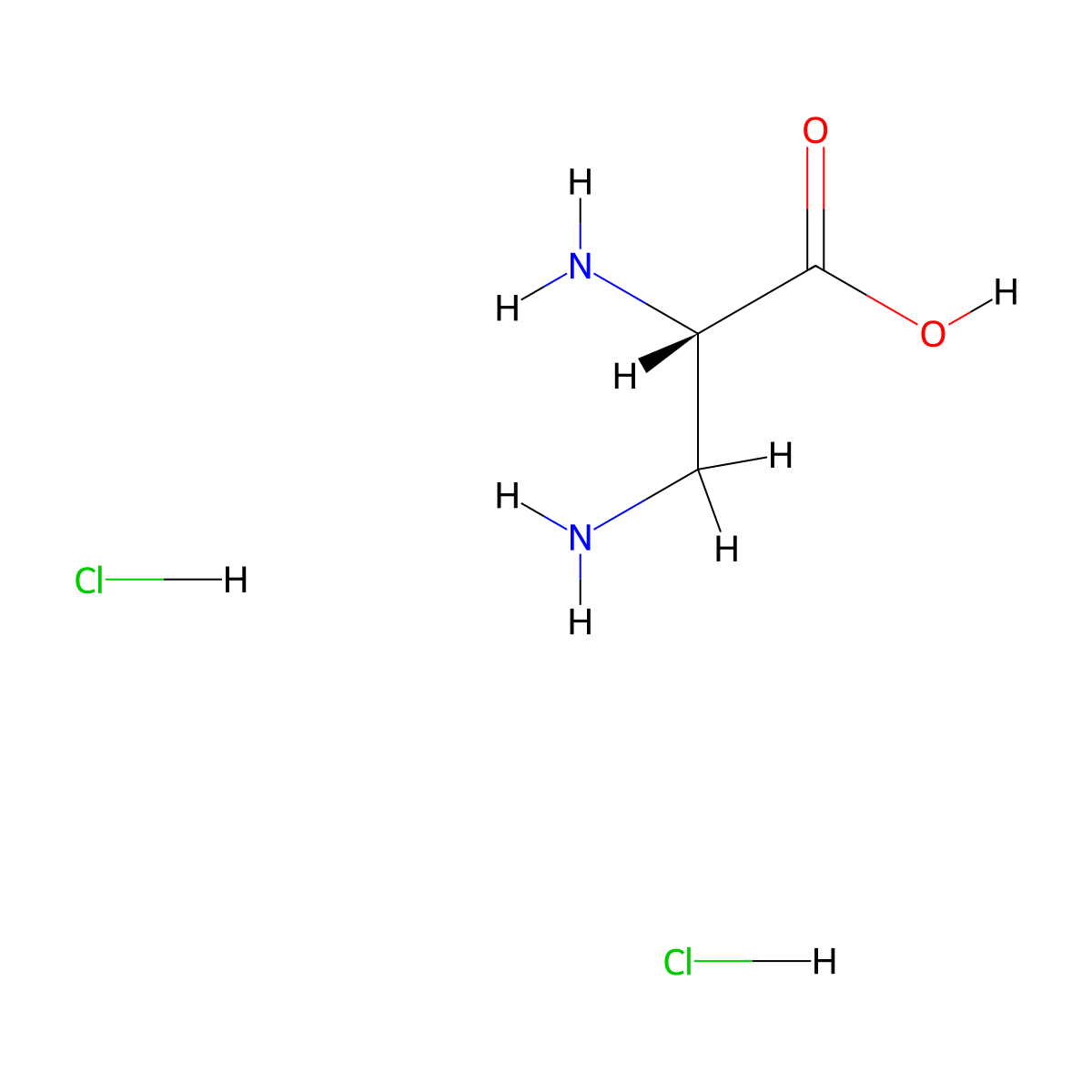 (2S)-2,3-diaminopropanoic acid dihydrochloride molecular structure, CAS 19777-68-5