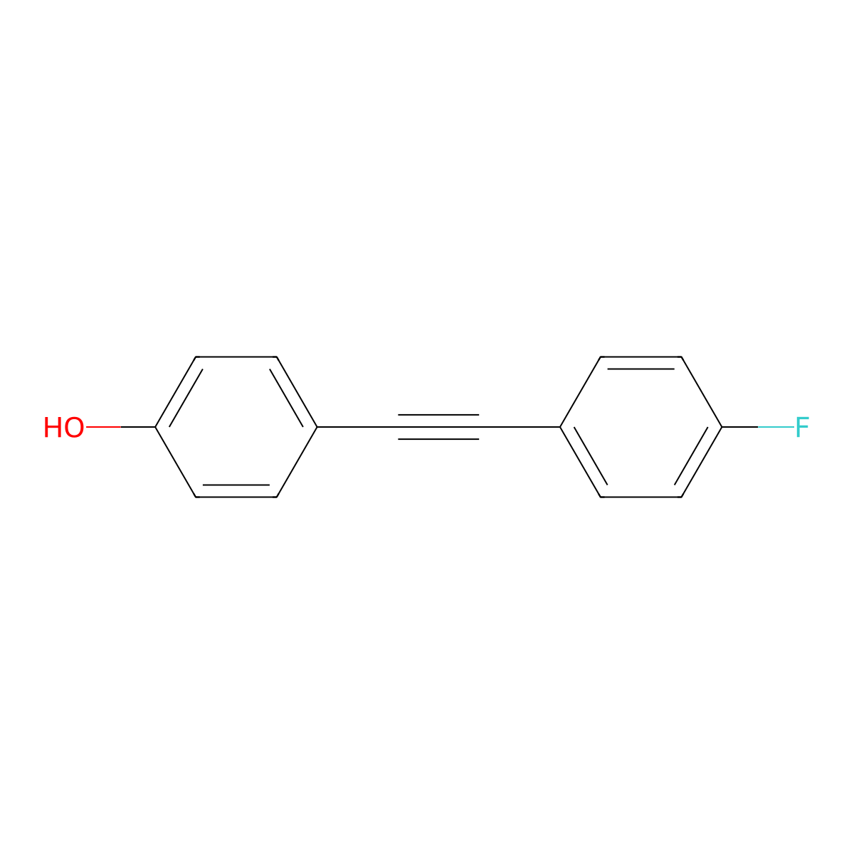 4-(4-Fluorophenylethynyl)phenol molecular structure, CAS 197770-48-2