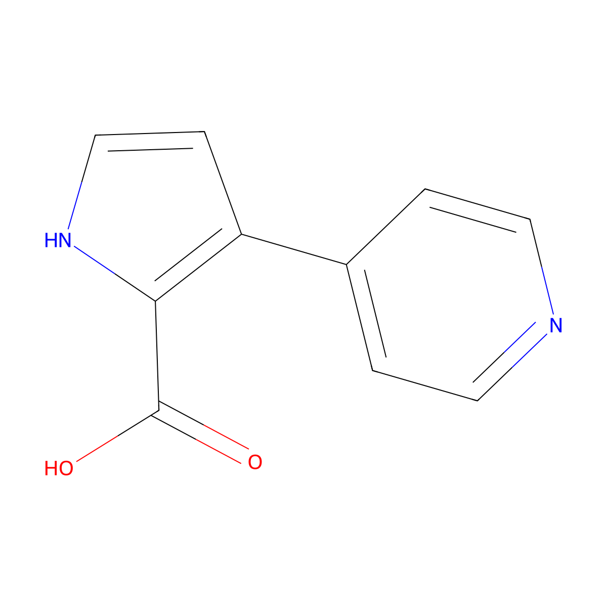 3-(4-Pyridyl)-1H-pyrrole-2-carboxylic Acid molecular structure, CAS 197774-65-5