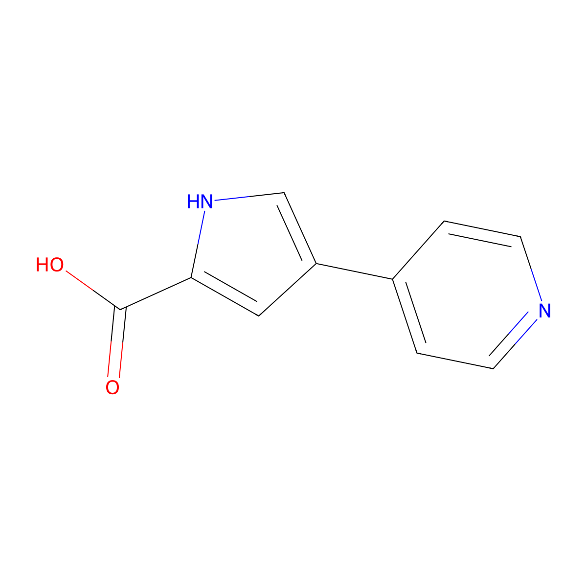 4-(Pyridin-4-yl)-1H-pyrrole-2-carboxylic acid molecular structure, CAS 197775-26-1