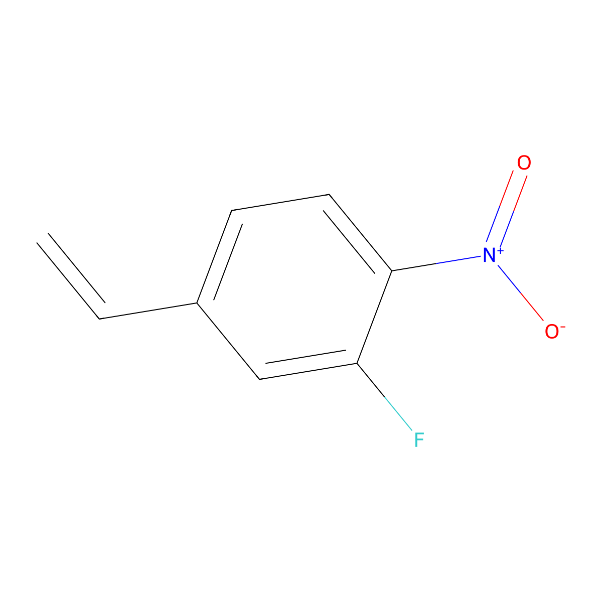 4-Ethenyl-2-fluoro-1-nitrobenzene molecular structure, CAS 197777-90-5