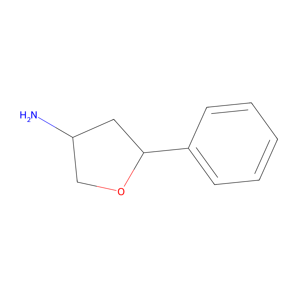 5-Phenyltetrahydrofuran-3-amine molecular structure, CAS 197781-11-6