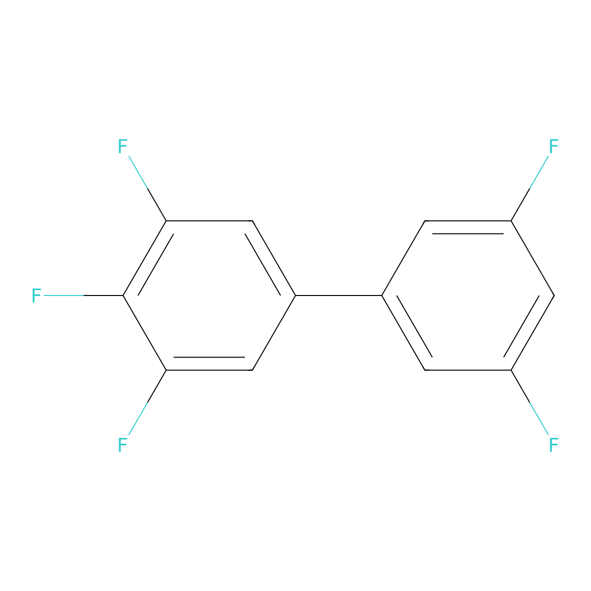 3,3',4,5,5'-Pentafluoro-1,1'-biphenyl molecular structure, CAS 197785-18-5
