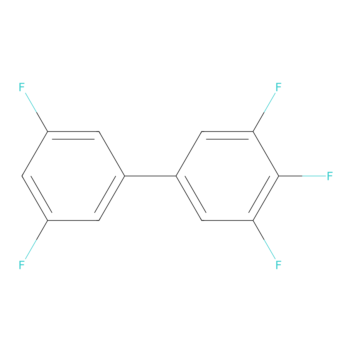 3,3',4,5,5'-Pentafluoro-1,1'-biphenyl molecular structure, CAS 197785-18-5