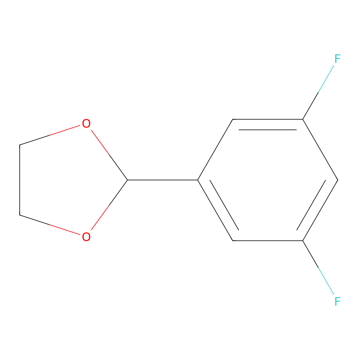 2-(3,5-Difluorophenyl)-1,3-dioxolane molecular structure, CAS 197785-23-2
