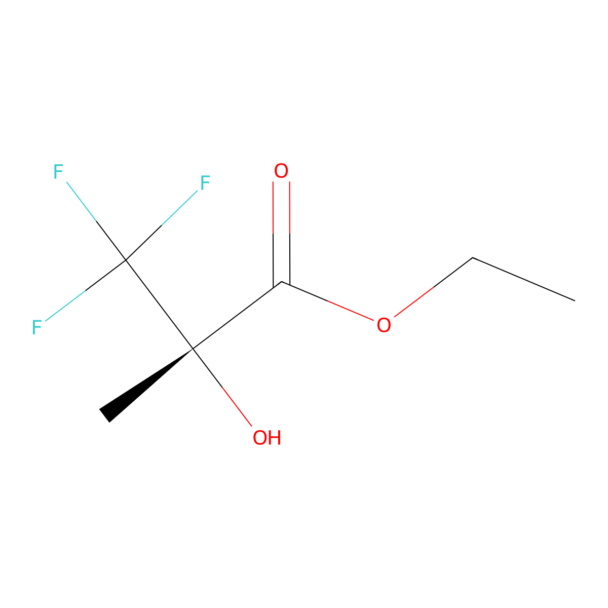 (S)-3,3,3-trifluoro-2-hydroxy-2-methyl-propionic acid ethyl ester molecular structure, CAS 197785-84-5