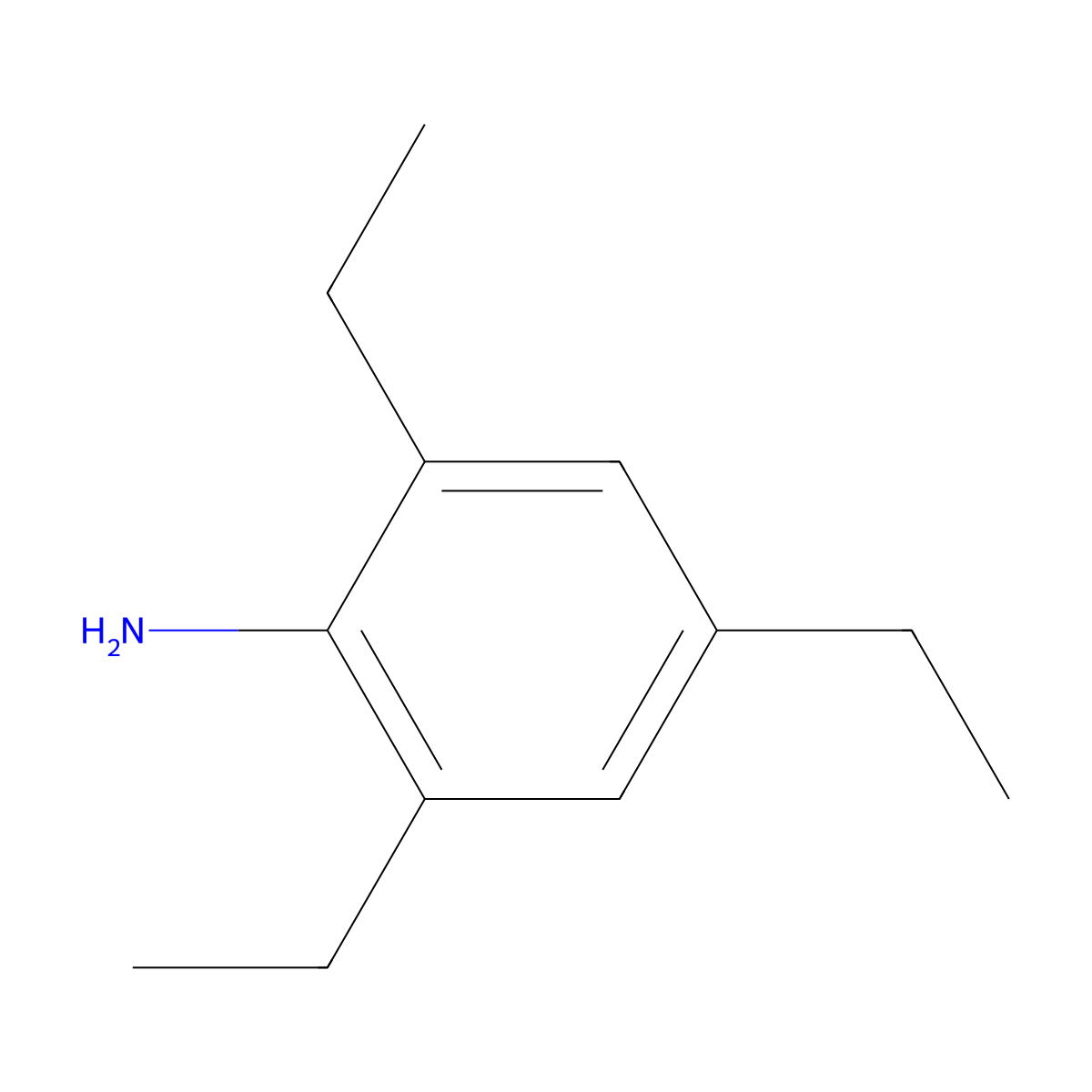 2,4,6-Triethylaniline molecular structure, CAS 19779-32-9