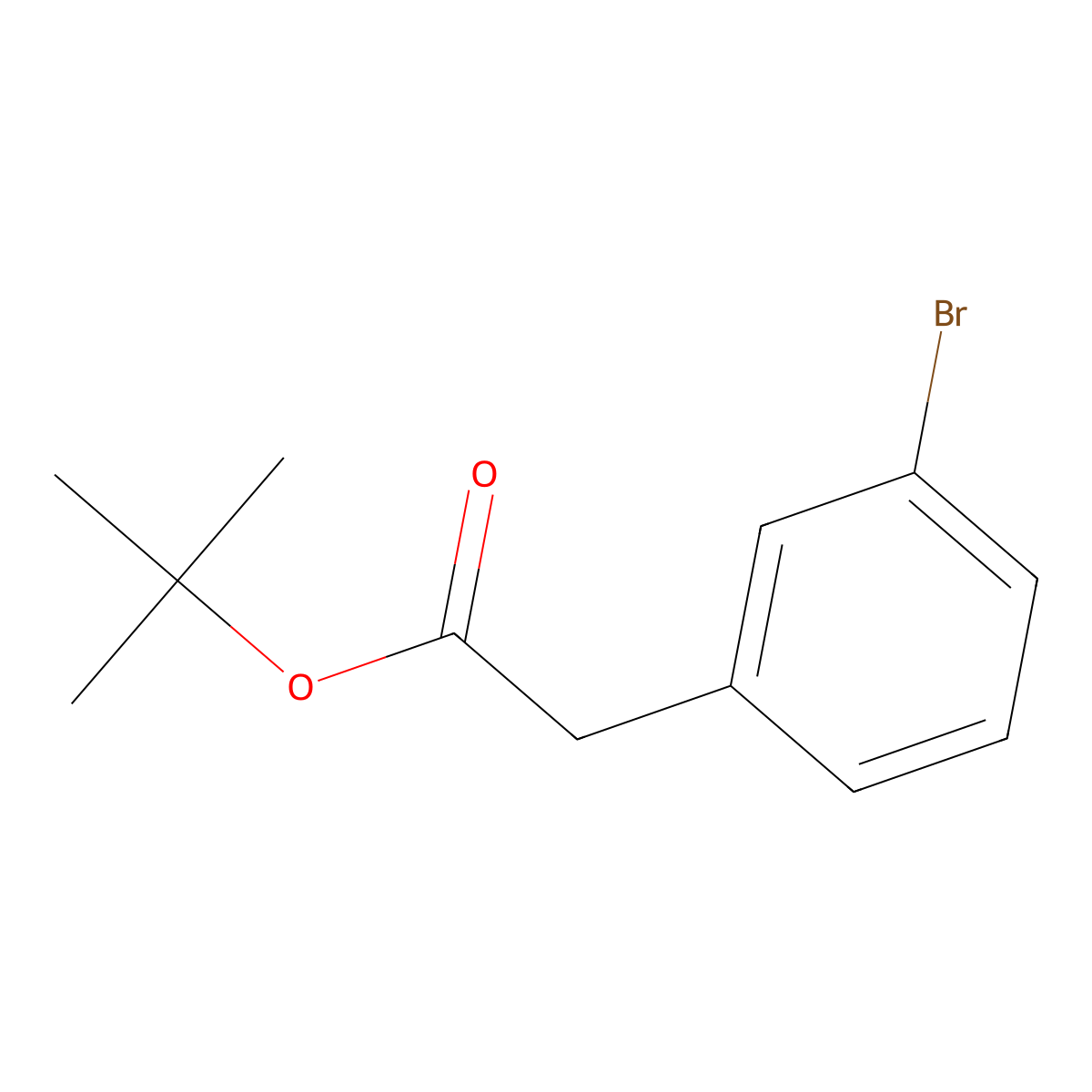 Tert-butyl 2-(3-bromophenyl)acetate molecular structure, CAS 197792-52-2