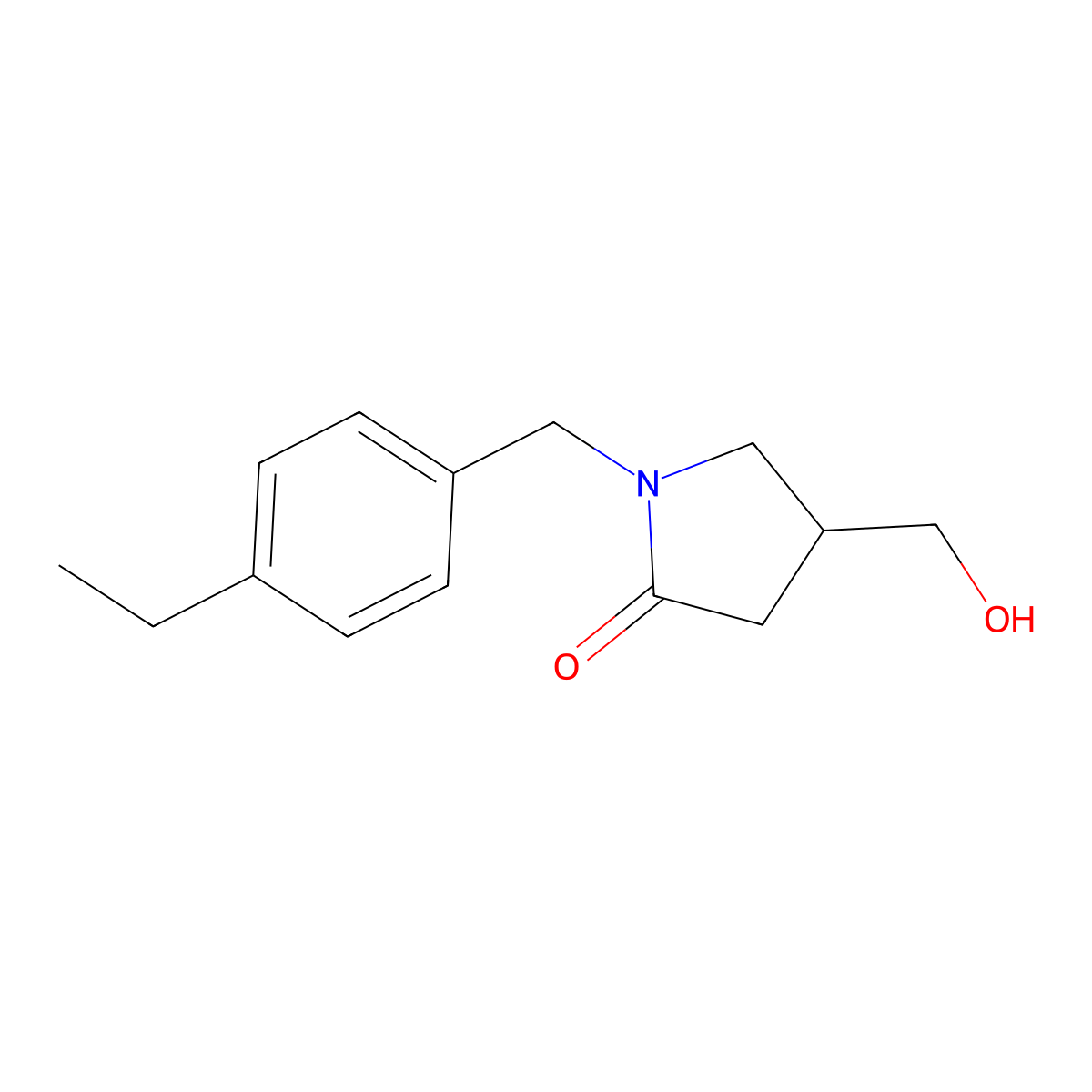 1-[(4-Ethylphenyl)methyl]-4-(hydroxymethyl)pyrrolidin-2-one molecular structure, CAS 1977937-90-8