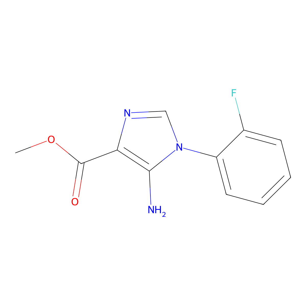 methyl 5-amino-1-(2-fluorophenyl)-1H-imidazole-4-carboxylate molecular structure, CAS 1977949-70-4