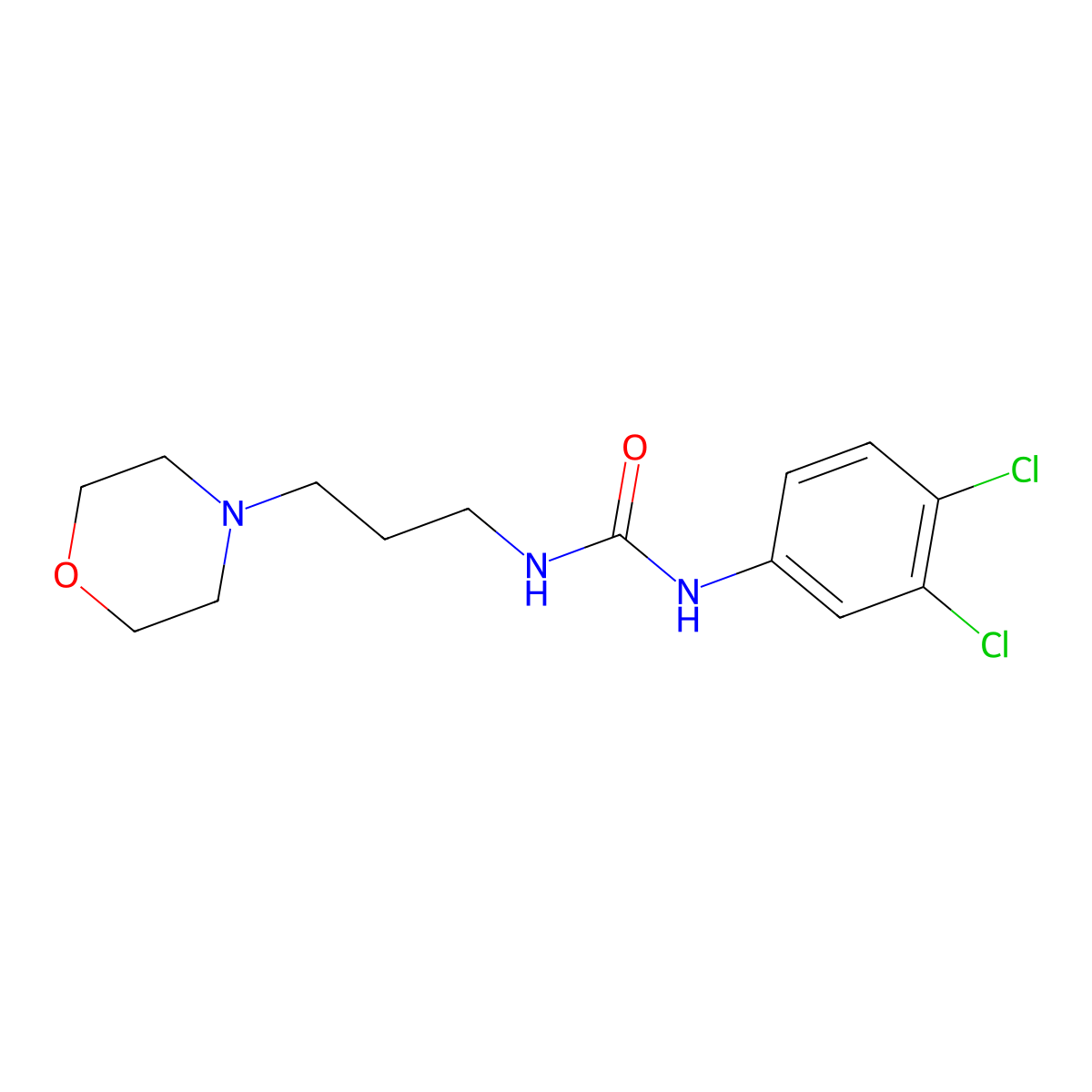 1-(3,4-Dichlorophenyl)-3-(3-morpholinopropyl)urea molecular structure, CAS 197799-11-4