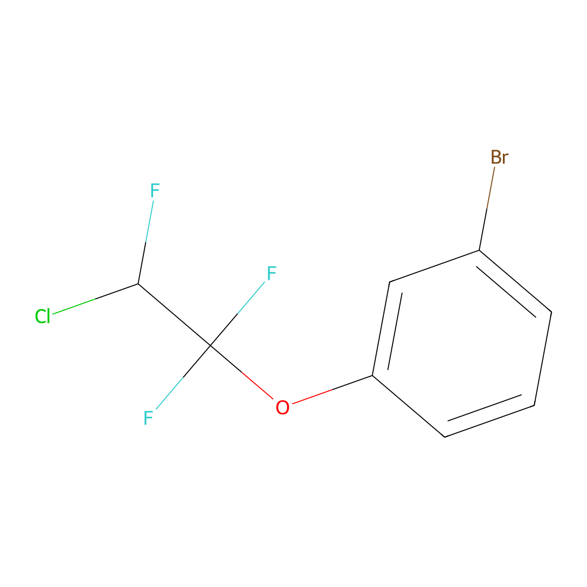 1-Bromo-3-(2-chloro-1,1,2-trifluoroethoxy)benzene molecular structure, CAS 1978-13-8