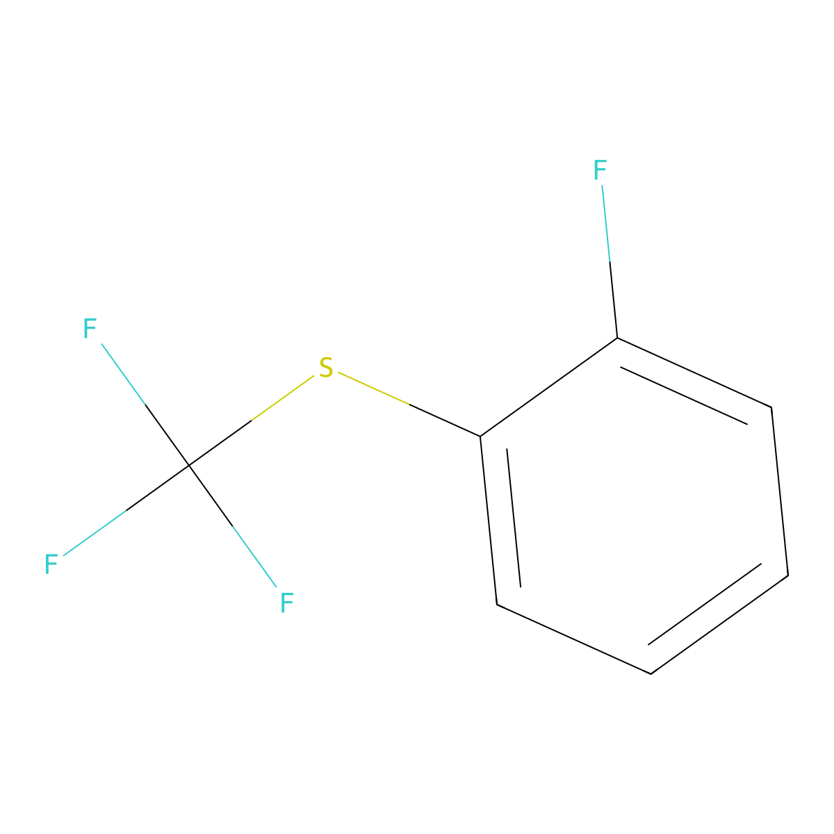 1-Fluoro-2-[(trifluoromethyl)sulfanyl]benzene molecular structure, CAS 1978-16-1