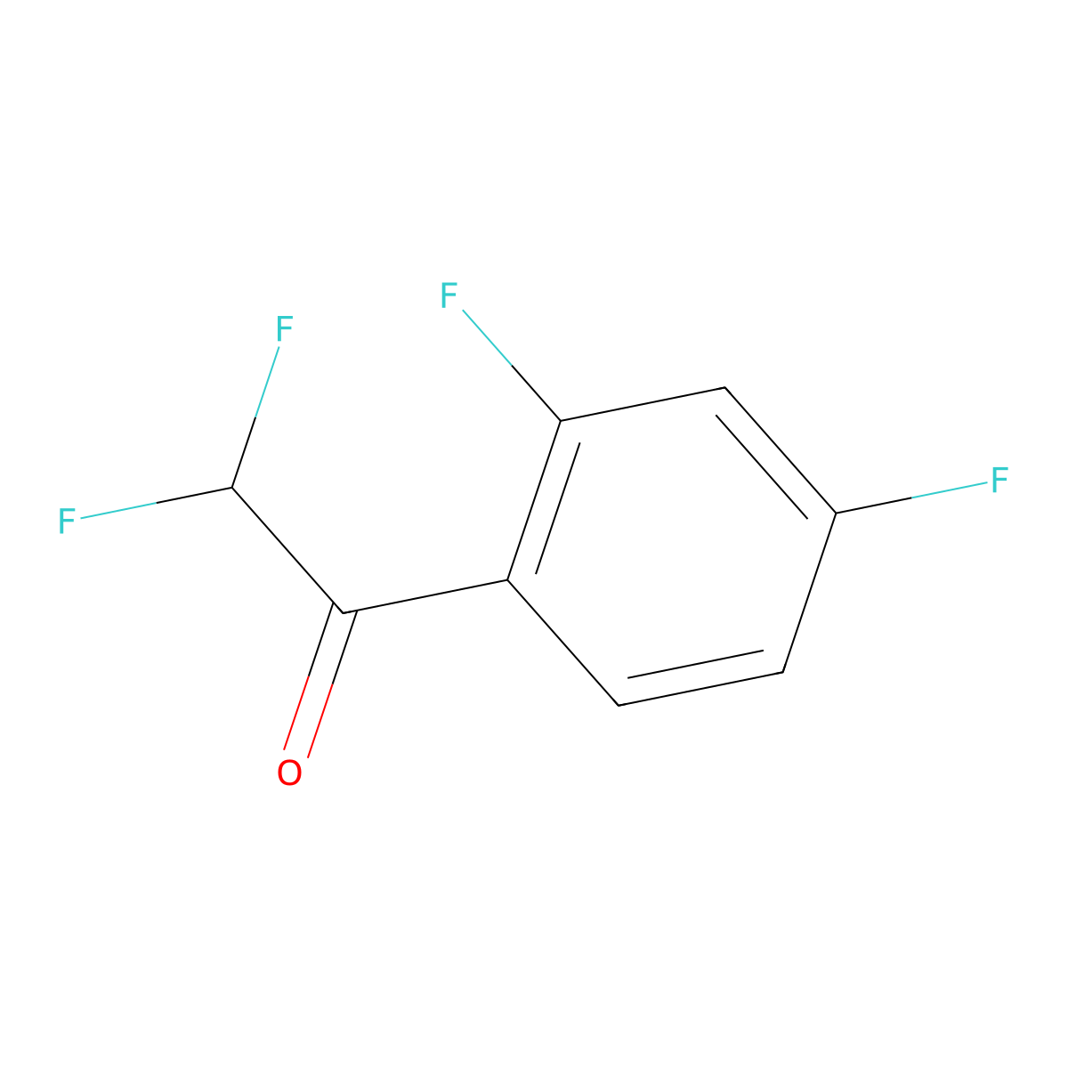 1-(2,4-Difluorophenyl)-2,2-difluoroethan-1-one molecular structure, CAS 1978-22-9
